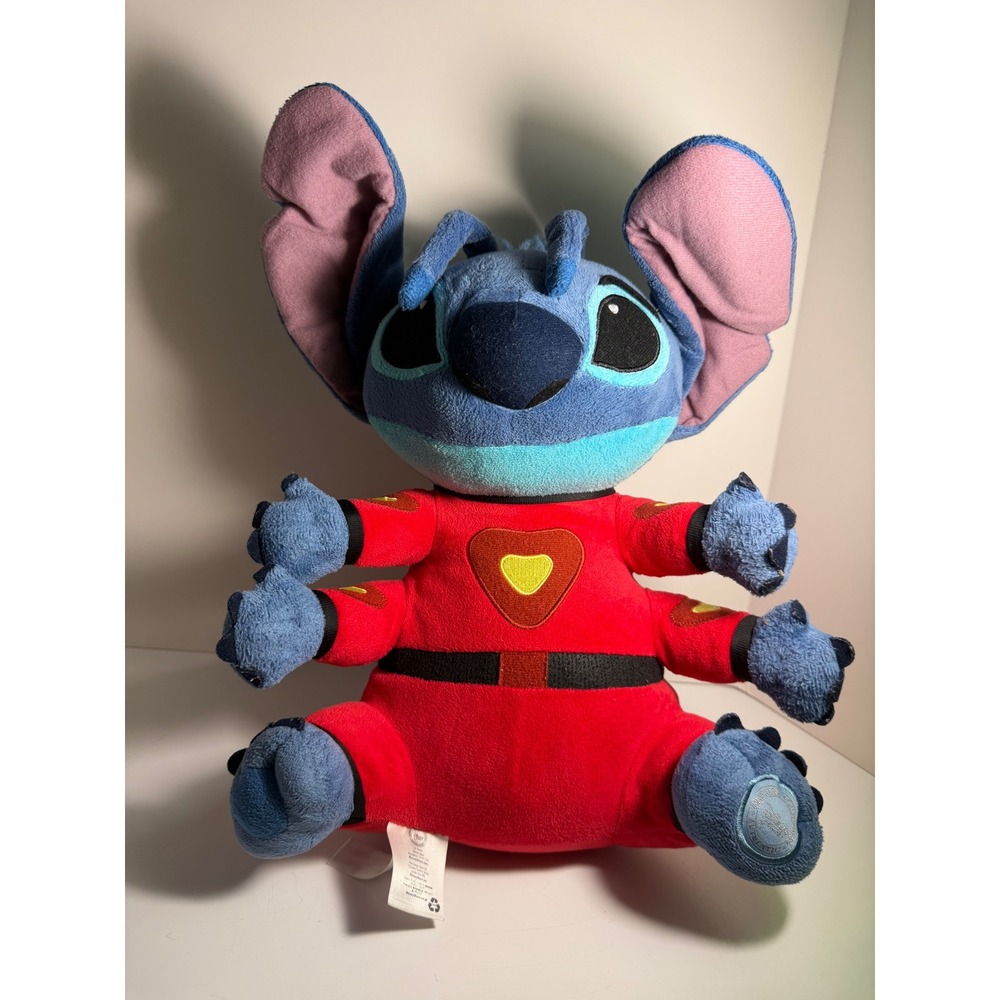 Disney Store Lilo & Stitch Experiment 626 Space Suit Plush Red 15 Inch Blue Toy